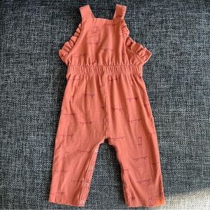 Kate Quinn Ruffle Bib Long Jumpsuit Size 12-18 Months